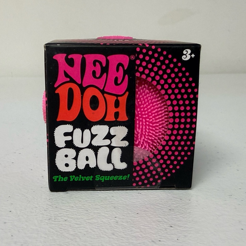 NeeDoh Fuzz Ball - Pink Velvet Squeeze Toy